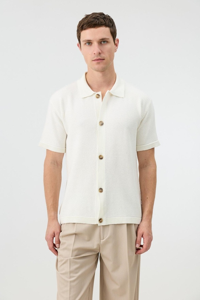 [#N/A] Antioch Textured Button Closure Knitwear Shirt (S)