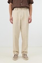 Antioch Linen-Blend Herringbone Patterned Men's Trousers