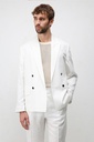 Relaxed Fit Linen-Blend Men's Blazer Jacket