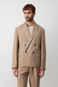 Relaxed Fit Linen-Blend Men's Blazer Jacket