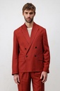 Relaxed Fit Linen-Blend Men's Blazer Jacket