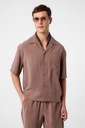 Antioch Notched Collar Modal Fabric Men's Shirt
