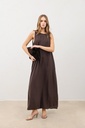 Antioch Flowing Halter Collar Midi Dress