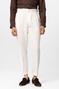 Antioch High-Waisted Linen-Blend Double Leg Men's Trousers