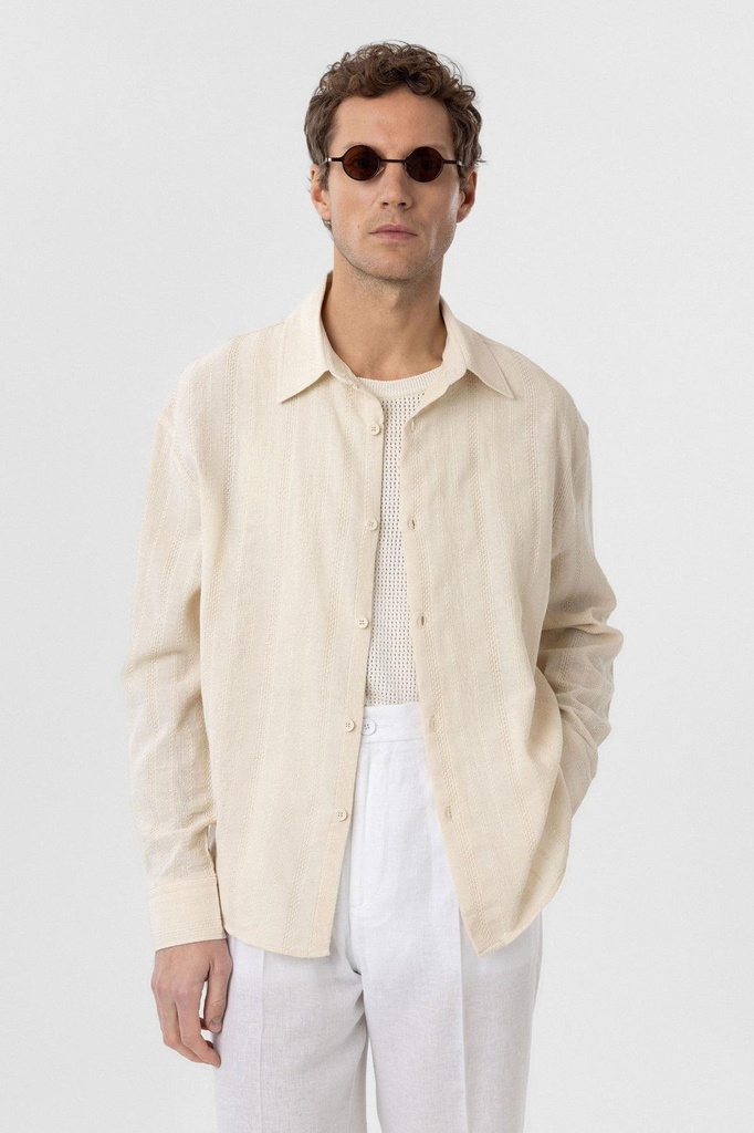 Antioch Textured Jakarlı Cotton Men's Shirt