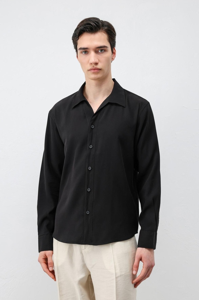 [A26Y10173-Siyah-M] Antioch Relaxed Men's Shirt (black, M)