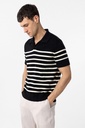 Antioch Polo Collar Striped Men's Knitwear T-Shirt