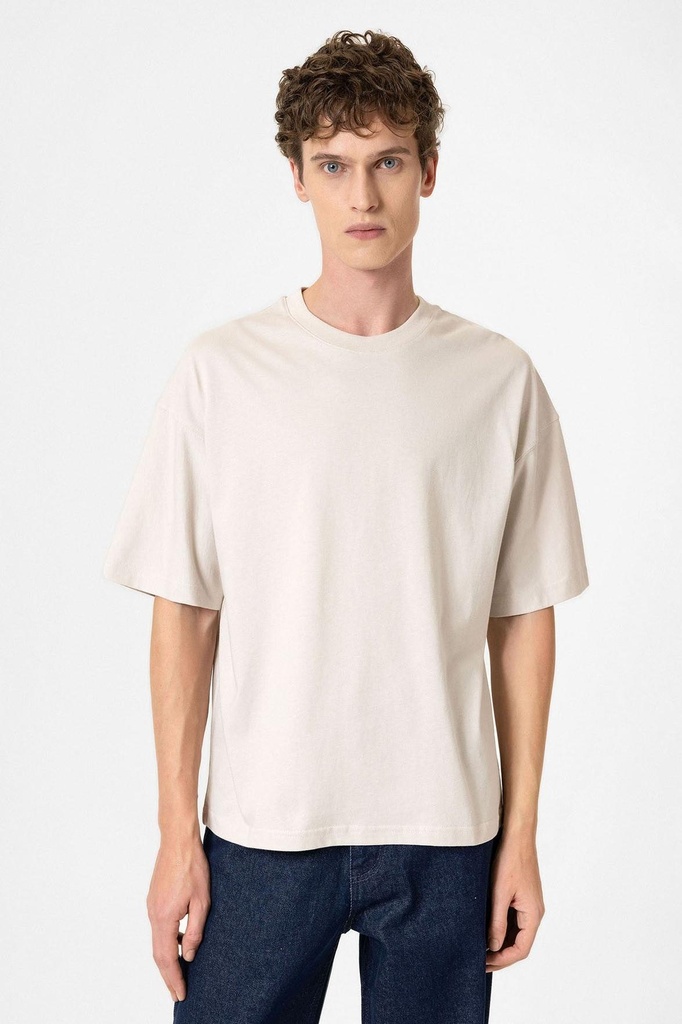 [A24Y9411-Taş-M] Antioch Cropped Fit Men's T-Shirt (M)