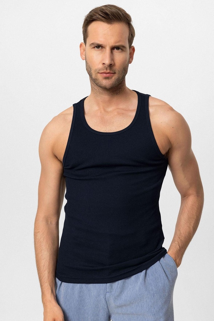 slim fit erkaklar mayka (S, to'q ko'k)