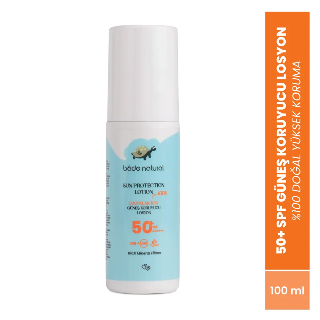 %100 tabiiy 50+ SPF yuqori himoyali bolalar quyoshdan himoya himoya qiluvchi losyon 100 ml