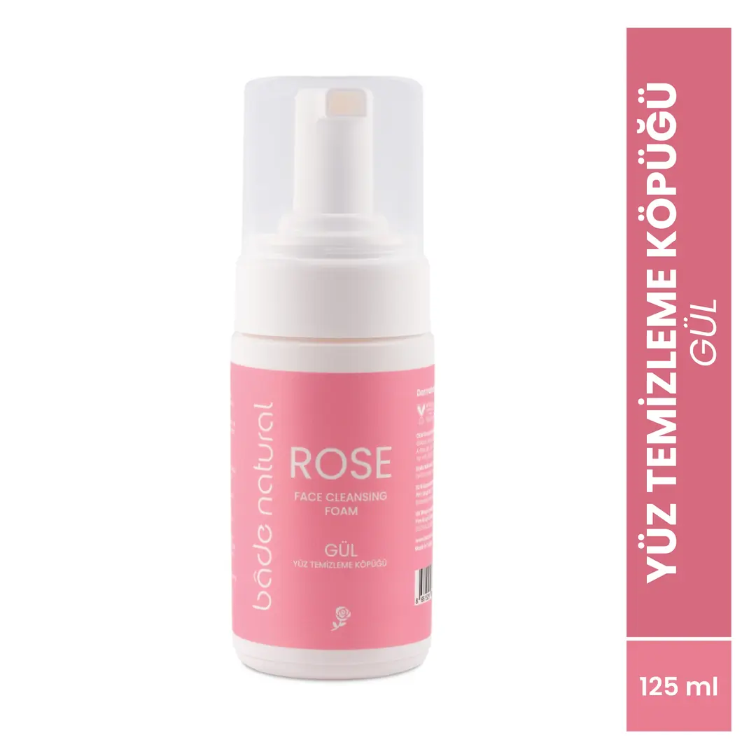 rose water for face Temizleme foam %100 natural and vegan 125 ml