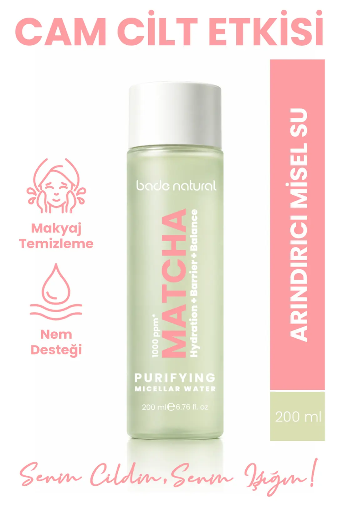 matcha glass skin glass skin purifying and revitalizing Makyaj Temizleyici micellar water 200 ml