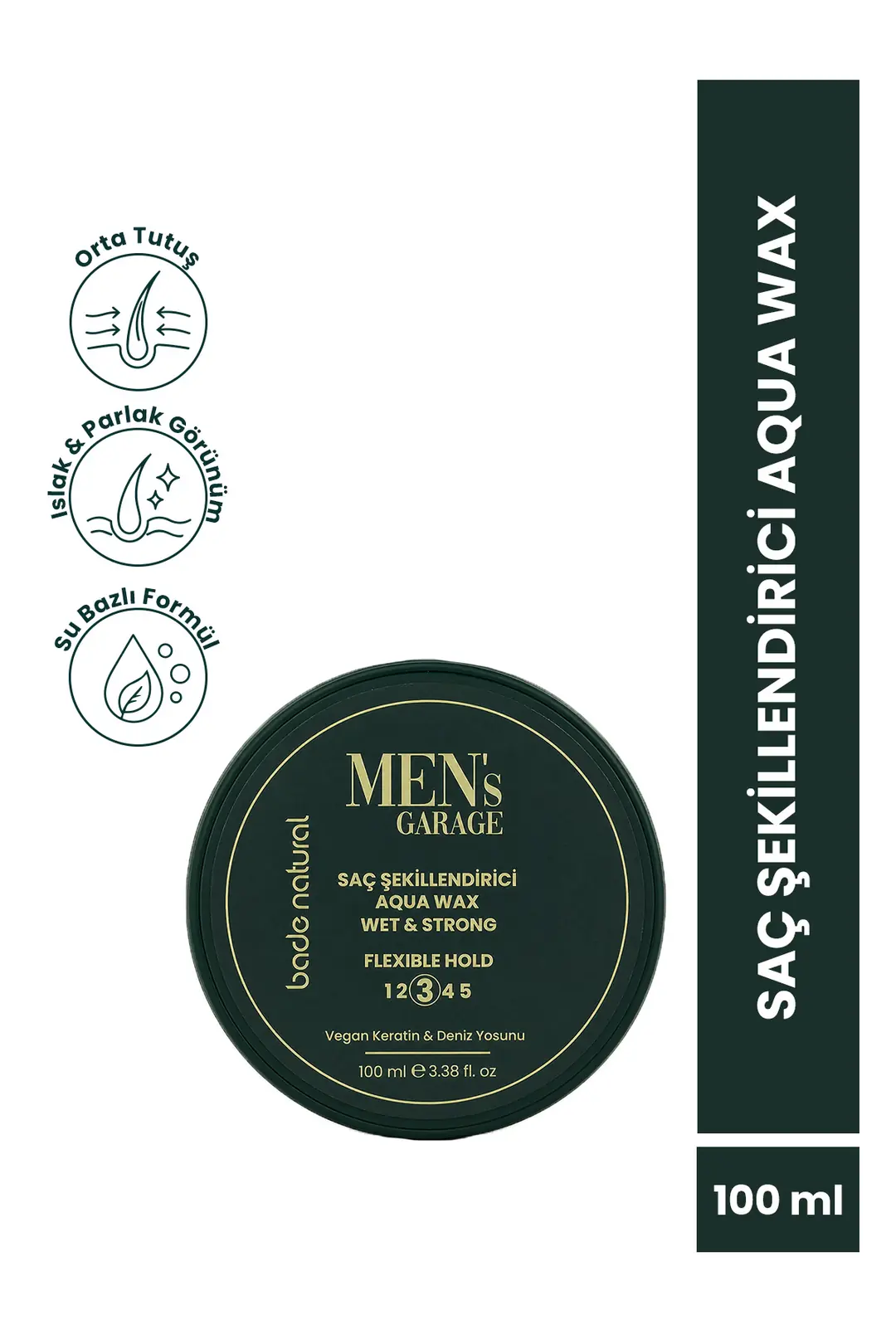 [BN.0477] Men's Garage soch uchun shakllantiruvchi aqua-voks 100 ml