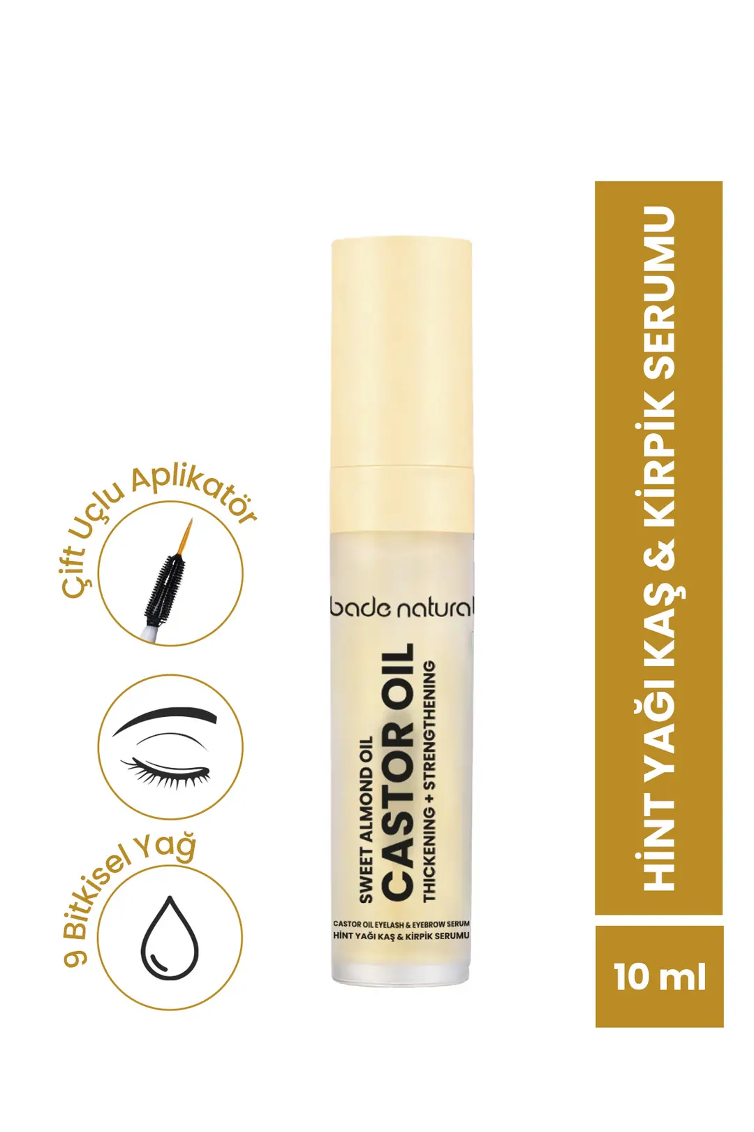 [BN.0487] ultra hajm beruvchi tabiiy kastor qosh va kiprik uchun serum ozuqali kuchaytiruvchi to'ldiruvchi 10 ml