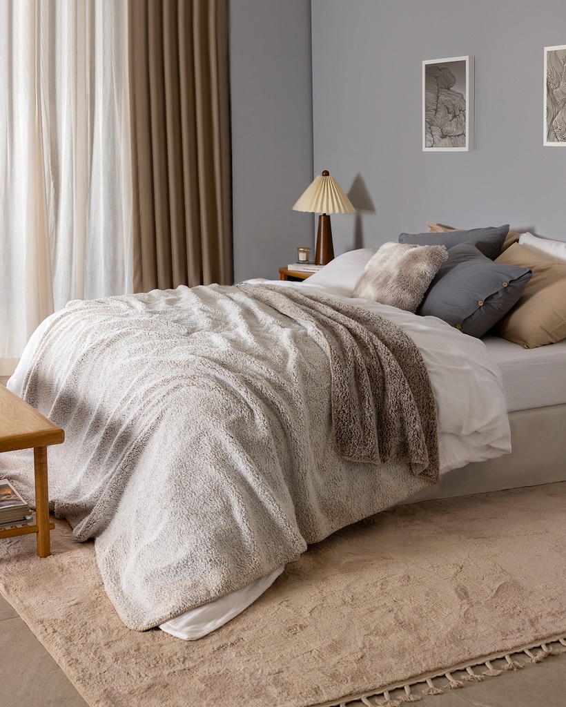 [8684427062098] Blanket Nord, Single, Sherpa (beige)