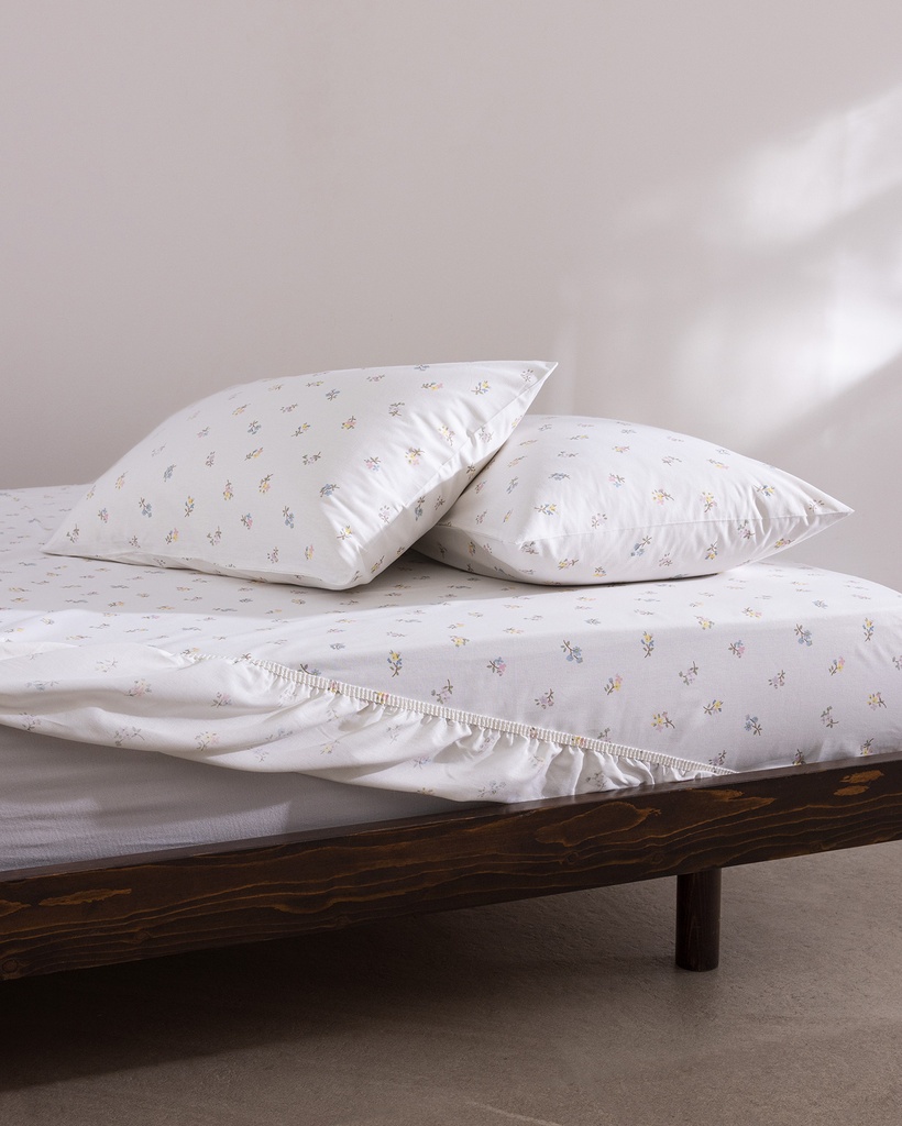 [8684427342138] Duvet Cover Set with Fitted Sheet Veronique, Double, 100% Cotton, Ranforce, Printed, Elasticated - Renkli