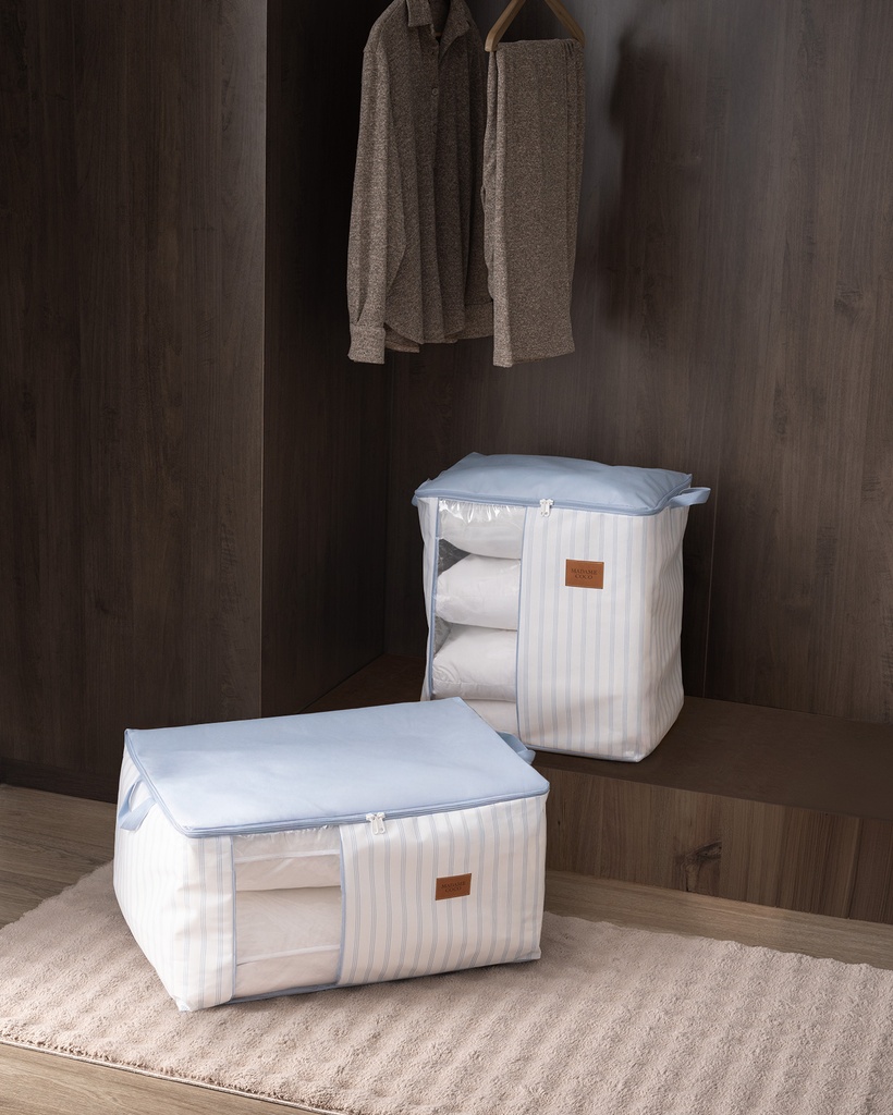 [8684427147665] Storage Case Nuage, 2'li, Pencereli - Beyaz/Açık Mavi