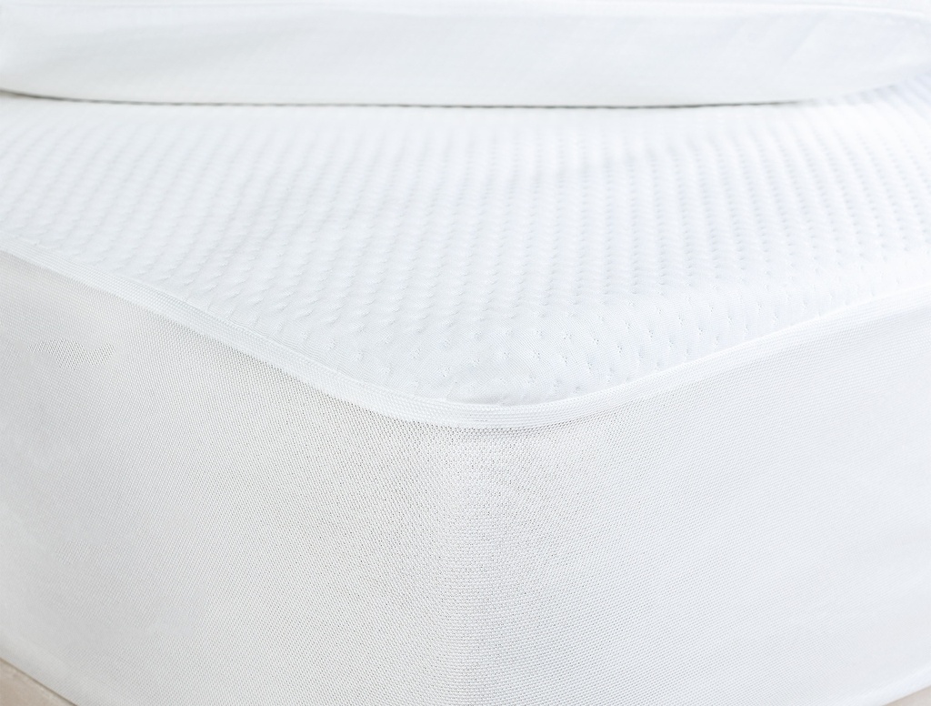 [8682116793612] Karavot uchun matras jildi Clarte, suv o'tkazmaydigan, rezinkali, King Size - oq