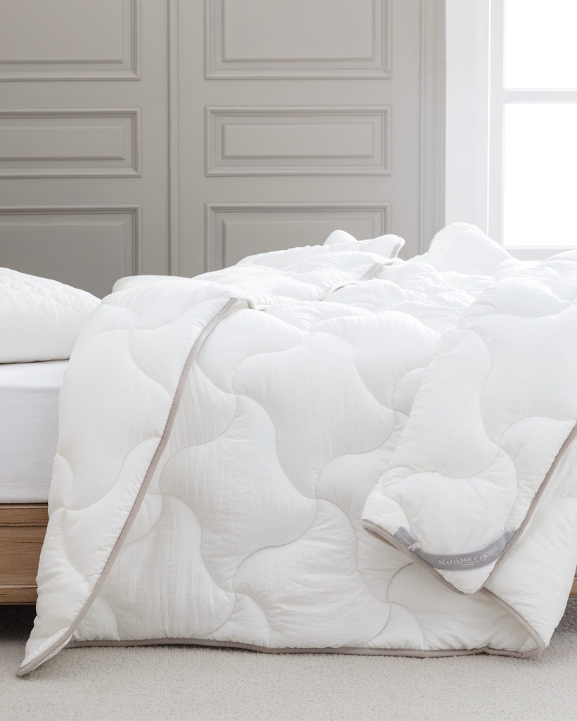 [8682116909334] Comforter Odette, Double, Bamboo - Beyaz