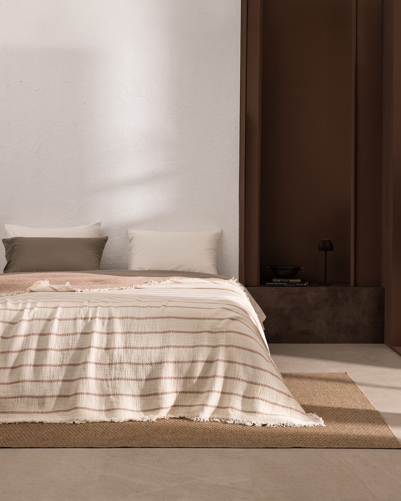 [8684427298855] Bedspread Orvanel, Single, 100% Cotton (beige)