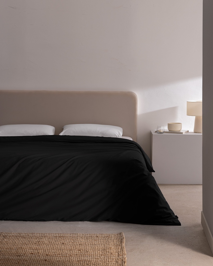 [8684427057094] Пододеяльник Manon, King Size, 100% хлопок, ранфорс, однотонный (чёрный)