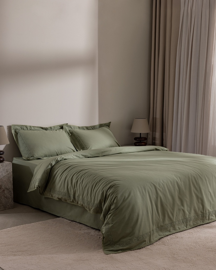 Комплект постельного белья Kaviera, King Size, 100% хлопок, Brodeli, с простынёй