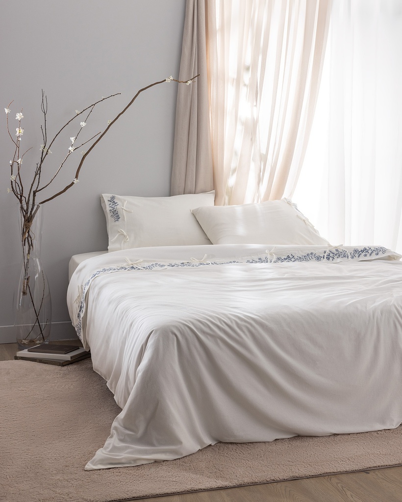 Комплект постельного белья Relief, King Size, 100% хлопок, Bağlamalı, с простынёй