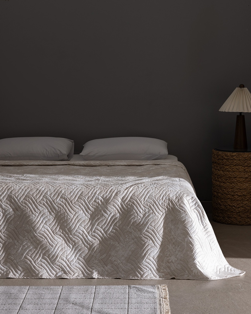 [8684427029794] Bedspread Jannie, King Size, Printed (beige)