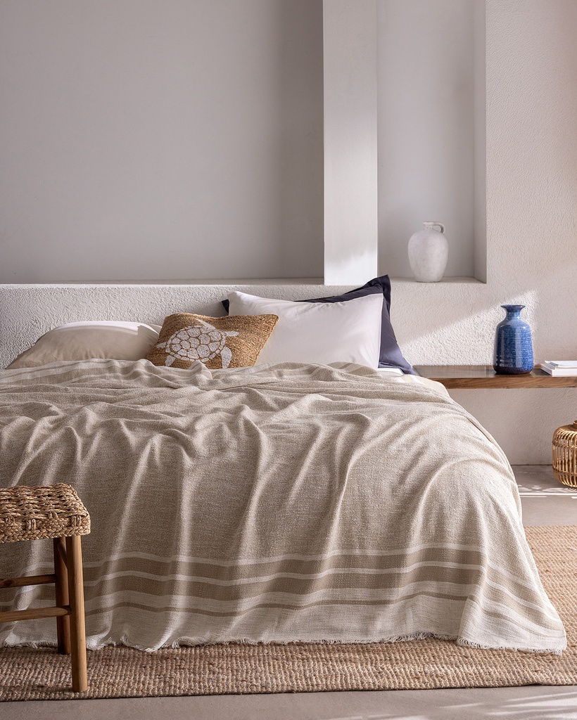 [8684427228715] Bedspread Castillones, Double, Cotton (beige)