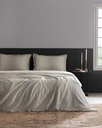Duvet Cover Set Elaine, King Size, 100% Cotton, Printed, Sateen, with Fitted Sheet - Taş