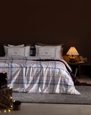 Duvet Cover Set Philippe, King Size, 100% Cotton, Ranforce, Printed, with Fitted Sheet - Mavi