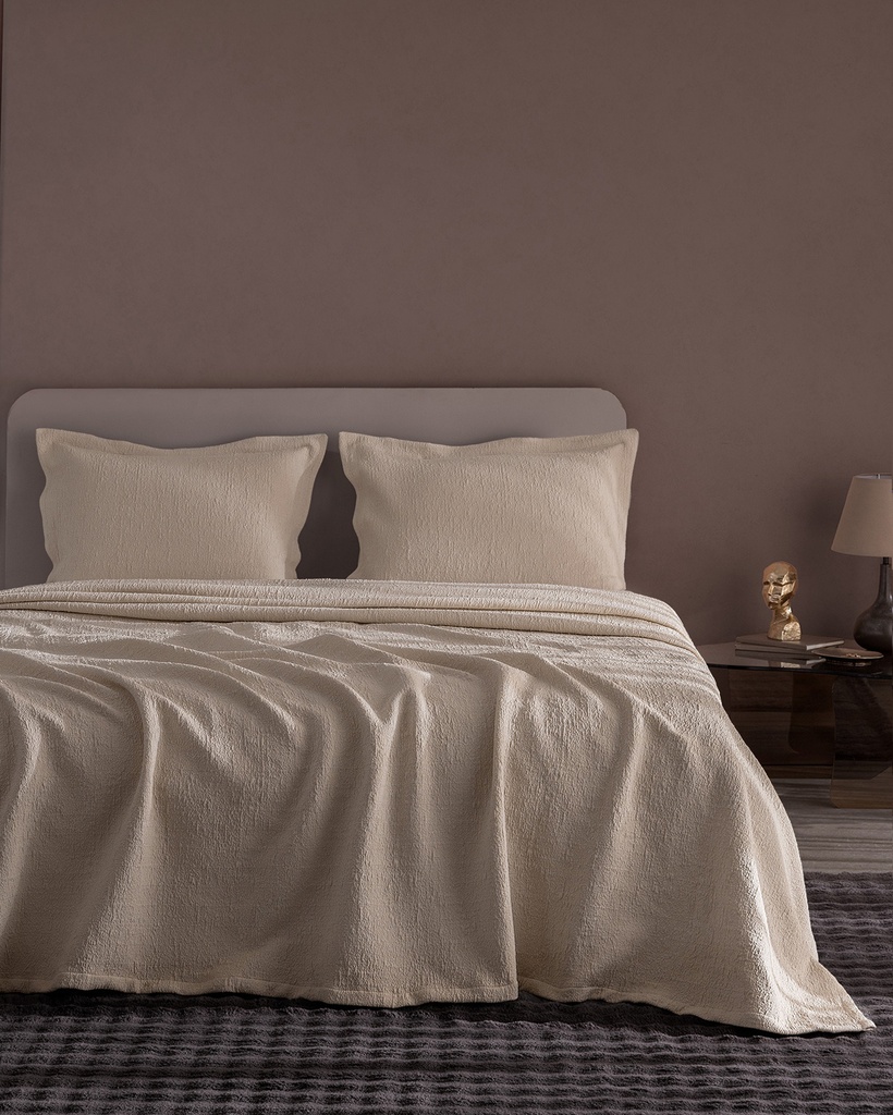 [8684427228746] Bedspread Labenne, Double (beige)