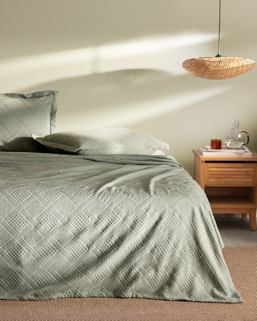 [8684427017432] Bedspread Triangle, Double (khaki (Double))