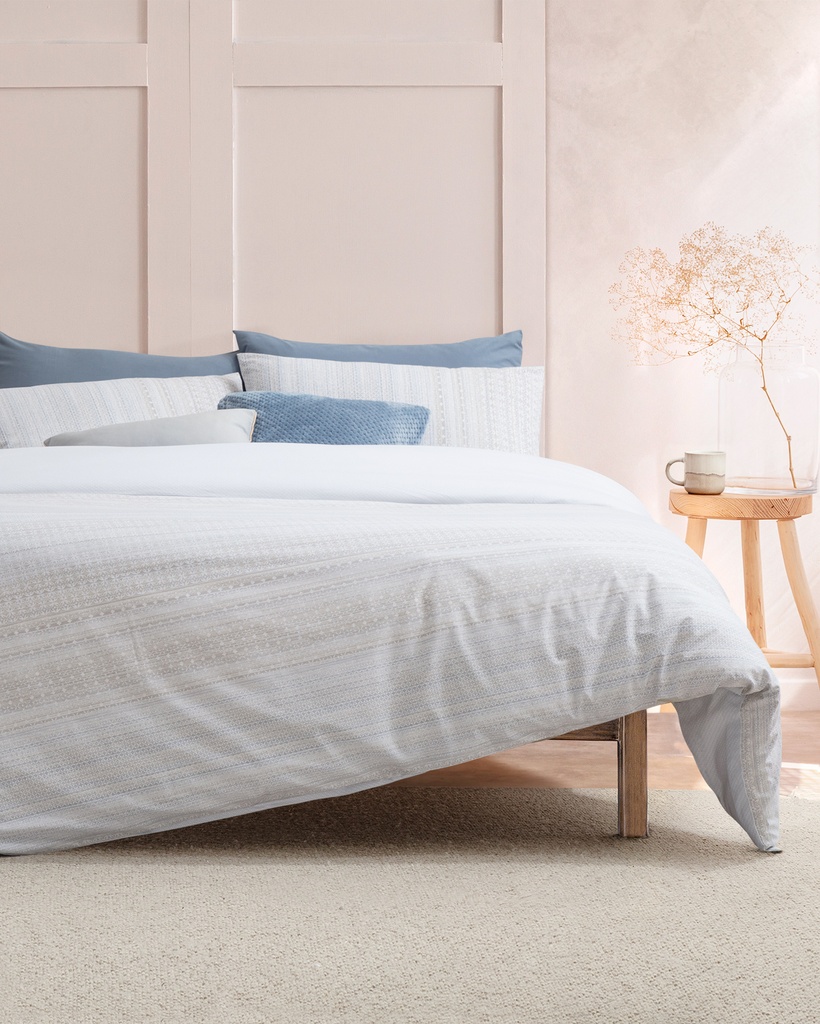 [8684427135426] Duvet Cover Set Niort, Double, 100% Cotton, Ranforce, Printed (beige)