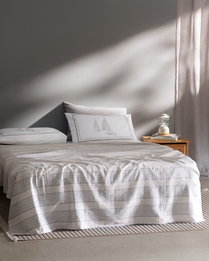 [8684427021057] Quilted Bedspread Set Marc, Double, Ecocell, Printed (gray)