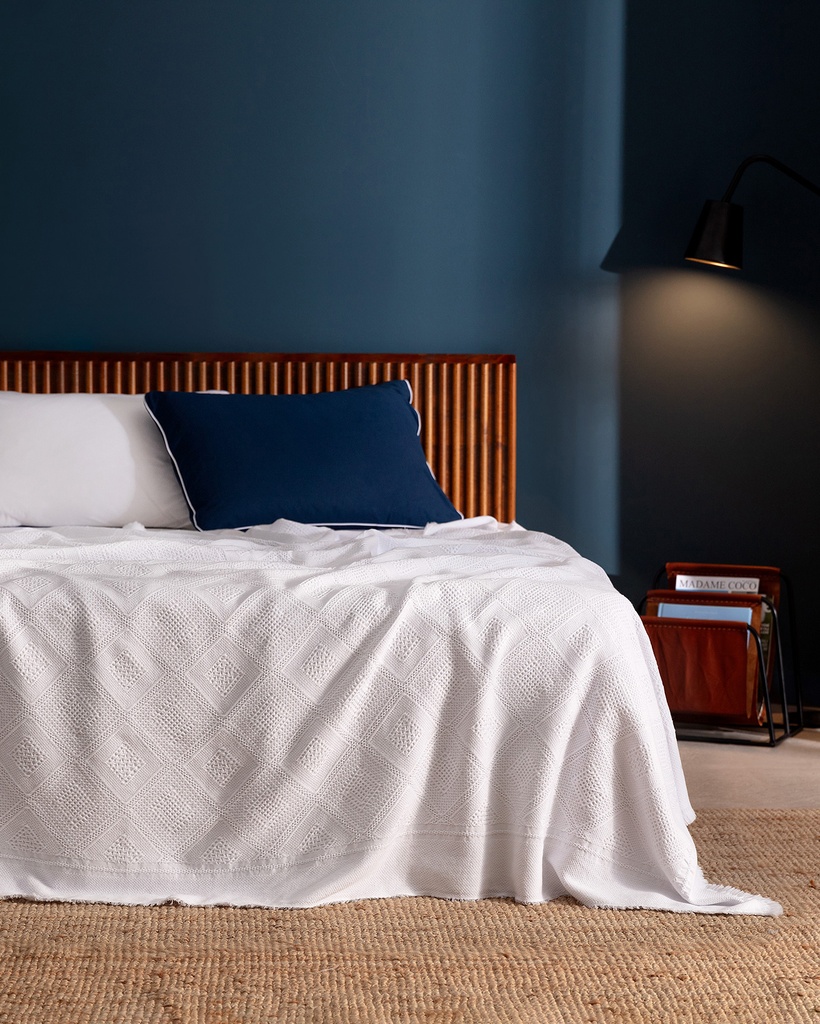 [8684427000908] Bedspread Froncois, Single (white)